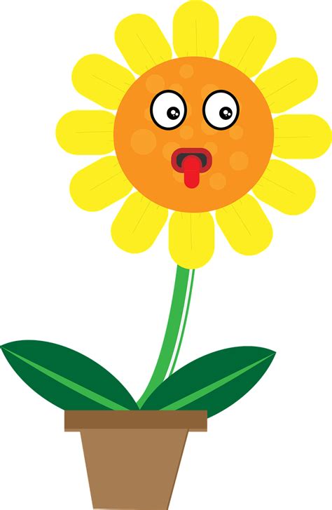 Download Free Photo Of Sun Flower Character Animation Cute Free