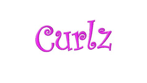 Curlz Free Machine Embroidery Font Set Daily Embroidery