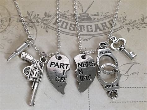 Amazon Com Partners In Crime Necklace Set Handcuff Necklace Best