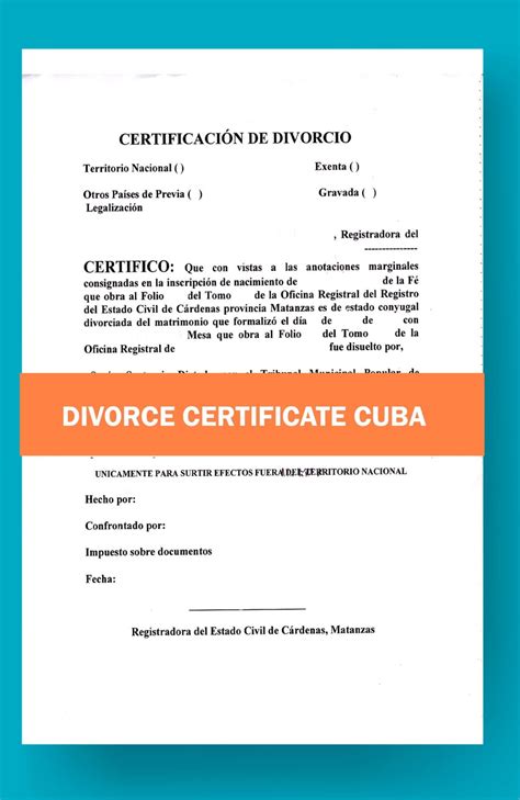 Divorce Certificate Translation Template