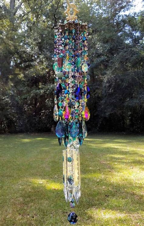 Reserved Antique Crystal Wind Chime Autumn Magic Wind Etsy Crystal