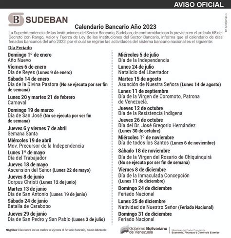 Sudeban Calendario Bancario De Venezuela Para 2023 Gremio Docente