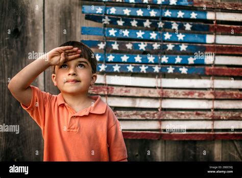 Children Saluting Flag Hi Res Stock Photography And Images Alamy