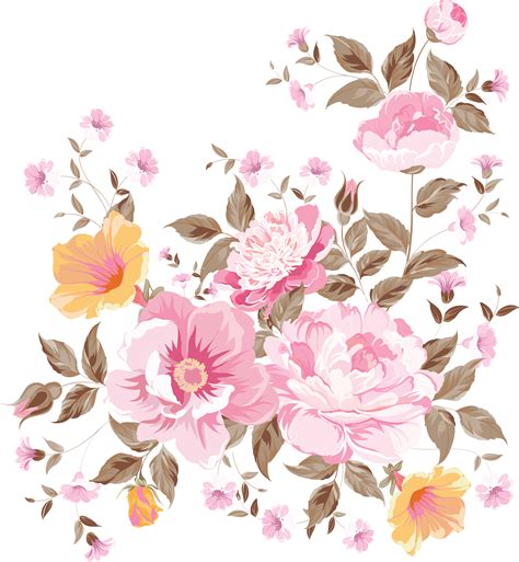 Painted Flower Patterns Vector Theprettycarbonblog