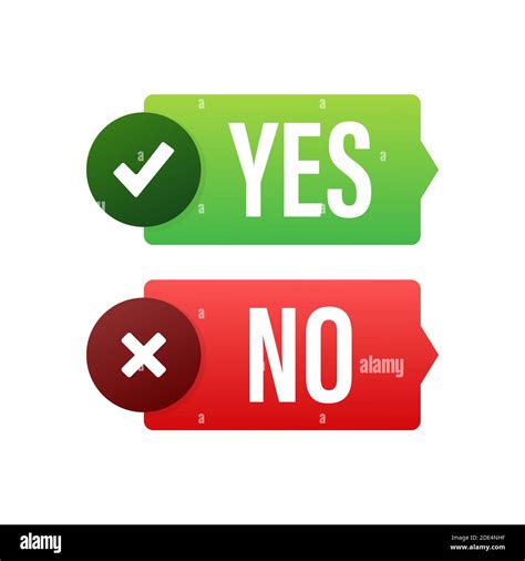 Yes And No Button Feedback Concept Positive Feedback Concept Choice