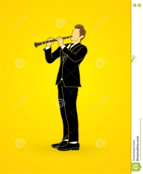 Clarinet Player Stock Vector Illustration Of Background 77231182