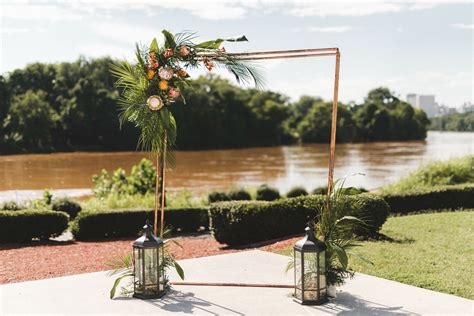 Square Metal Wedding Arch With Proteas And Greenery