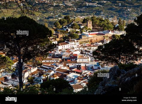 White Village Pueblo Blanco Mijas Malaga Andalusia Spain Stock Photo
