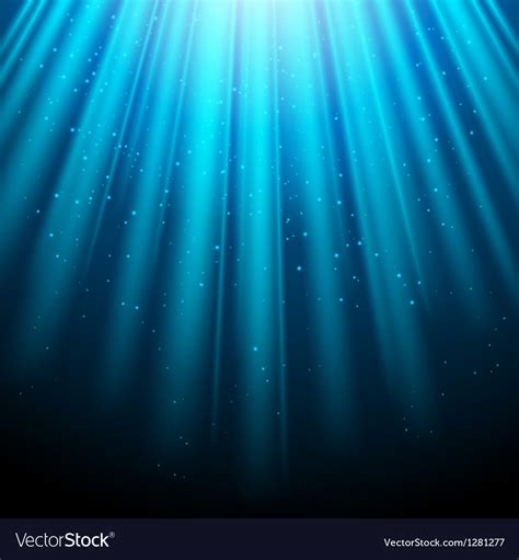 Blue Glowing Light Background With Luminous Rays Vector Image