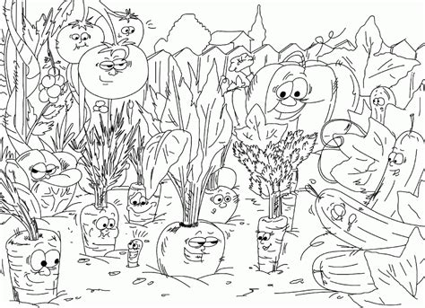 Veggies can be fun and colorful! Gardening Coloring Pages - Best Coloring Pages For Kids