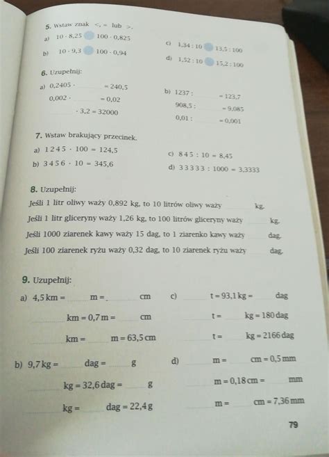 ćwiczeniówka Do Matematyki Klasa 5 - bardzo proszę o pomoc jak najszybciej strona 79 klasa 5 ćwiczeniówka matematyka z plusem temat