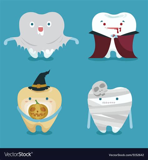 Download Halloween concept of teeth set Royalty Free Vector Image
