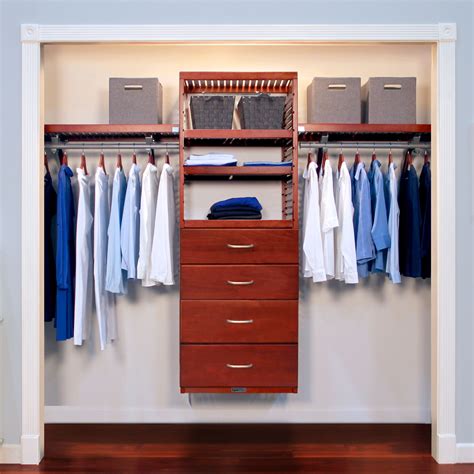 Solid wood closet organizers & systems. 16in. Deep Deluxe Organizer - 4 Drawer - 8 & 10in. Deep ...