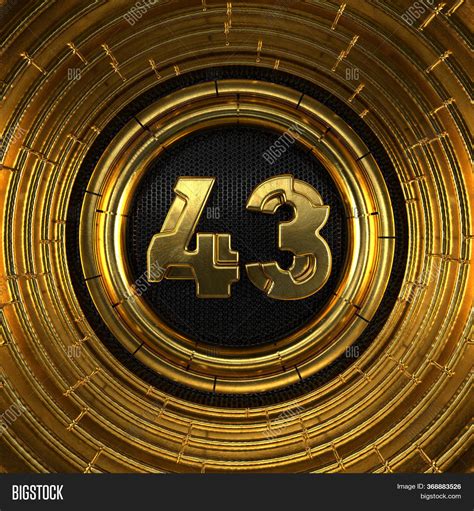 Gold Number 43 Number Image And Photo Free Trial Bigstock