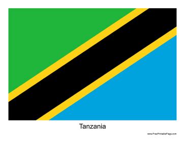 The upper left triangle is green, while the bottom right is blue. Flag of Tanzania