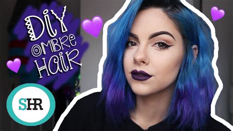 How To Diy Ombre Hair In Blue And Purple Youtube