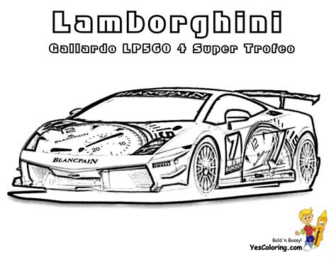 Rich Relentless Lamborghini Cars Coloring | Race Cars | 26 Free