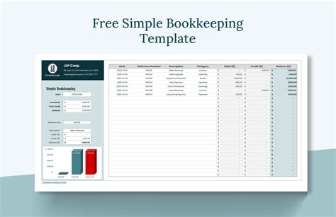Free Simple Bookkeeping Template Excel