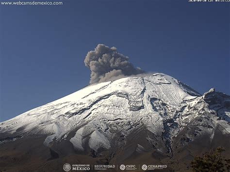 Reporte Del Monitoreo De Cenapred Al Volcán Popocatépetl Hoy 30 De