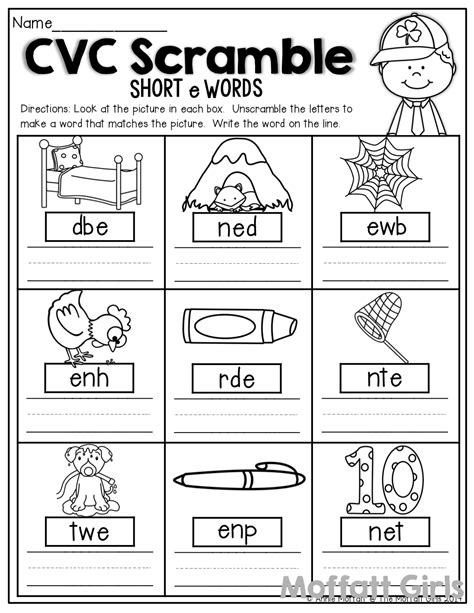 Sentences are simple and use basic sight words as well as cvc words. CVC Scramble! Unscramble the letters to make the word that ...