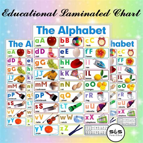 Alphabet Laminated Chart A4 Size Freebies Shopee Philippines Images