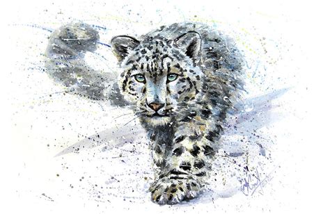 Snow Leopard Painting By Konstantin Kalinin Fine Art America