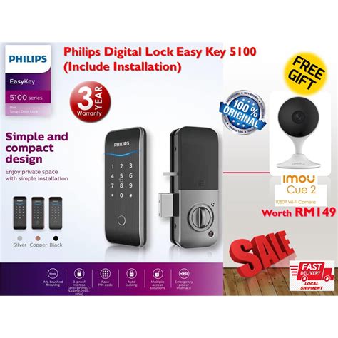 Philips Digital Lock Easy Key 5100 Including Installation Fingerprint