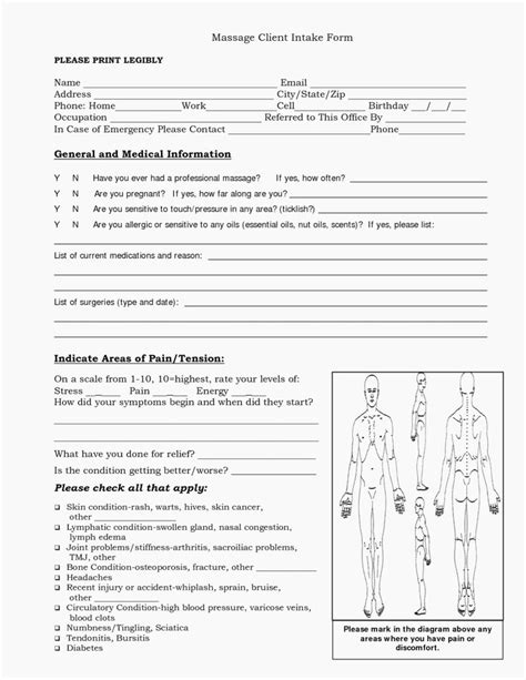 esthetician client consultation form template elegant the real reason behind massage therapy
