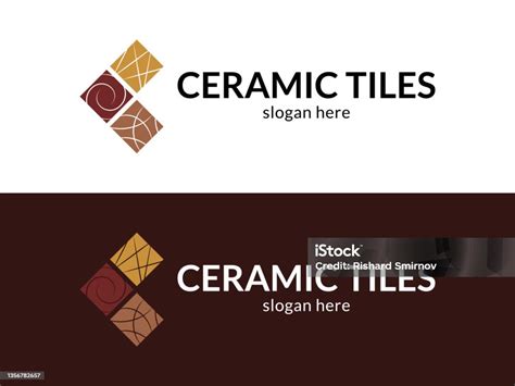 Graceful Ceramic Tiles Logo Stock Illustration Download Image Now