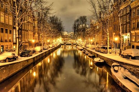 Snow In Amsterdam Earth Pictures Places To Visit Places To Travel