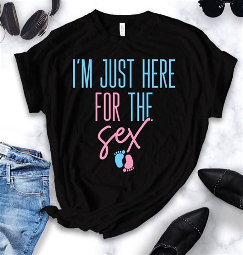 Gender Reveal Shirt Im Just Here For The Sex Tank Top Etsy