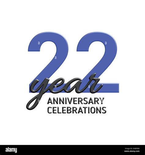 22th Anniversary Celebration Logo Design Vector Festive Illustration
