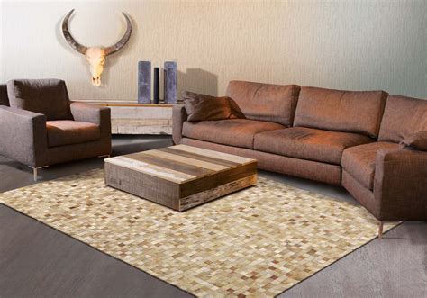 Plus raffinée et moins froide que le blanc, la couleur beige permet de créer une atmosphère douce et relaxante. tapis salon beige marron | Idées de Décoration intérieure ...