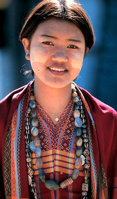 A Woman Of The Chin Tribe Wearing A Necklace Of Heirloom Pumteks James