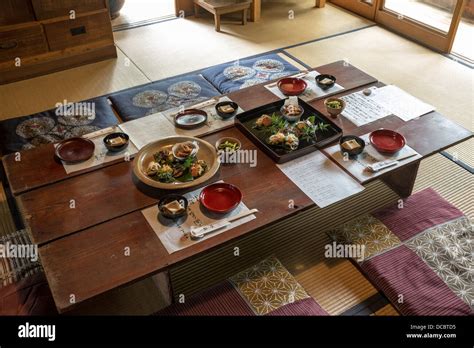 Table Setting For Traditional Japanese Meal Stock Photo Alamy
