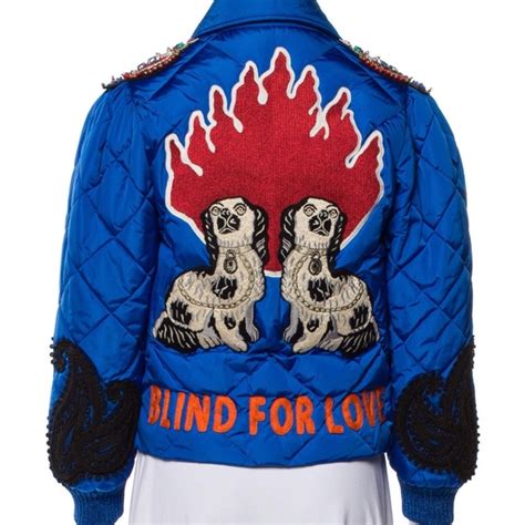 Gucci Jackets And Coats Gucci Blind For Love Embroidered Puffer