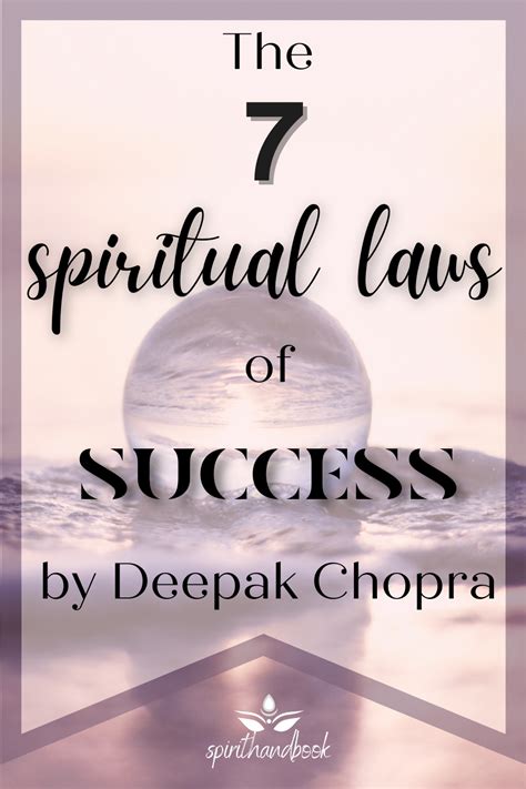 The Spiritual Laws Of Success By Deepak Chopra Spirithandbook