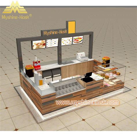 Custom Modern Shopping Mall Retail Wooden Food Kiosk Supplier Myshine