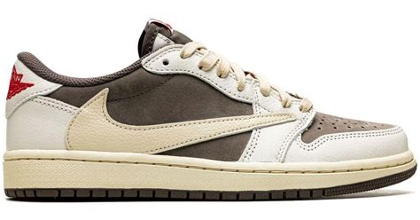 Nike Leather X Travis Scott Air 1 Low Og Sneakers In Brown For Men