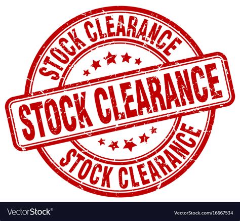 Stock Clearance Stamp Royalty Free Vector Image
