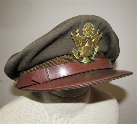 Original Wwii Usaaf Officers Airflow True Crusher Hatcap Oversized Hat