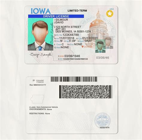 Iowa Drivers License Psd Template New
