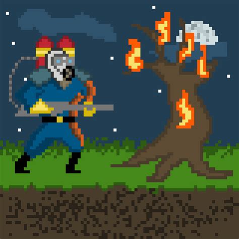 Flame Thrower Pixel Art By Metalowy Metalowiec On Deviantart