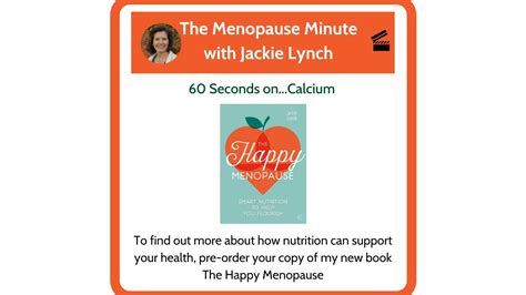 The Menopause Minute Seconds On Calcium Youtube