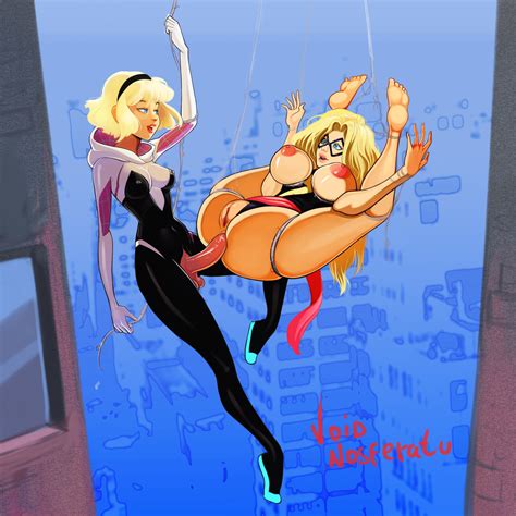 Spider Gwen X Ms Marvel By Voidnosferatu Hentai Foundry