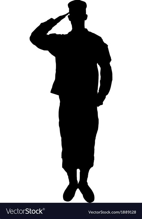 Find high quality soldier silhouette clipart, all png clipart images with transparent backgroud can be download for free! Saluting army soldier silhouette on white Vector Image