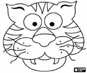 Kleurplaten Dierenmaskers kleurplaat 2