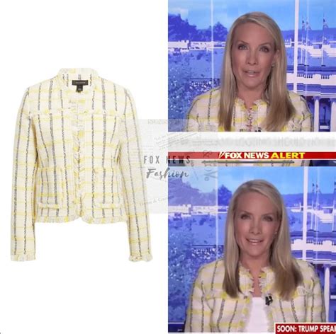 Dana Perinos Yellow Tweed Check Jacket Worn On The Daily Briefing