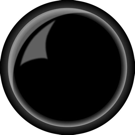 Round Shiny Black Button Vector Illustration Free Svg