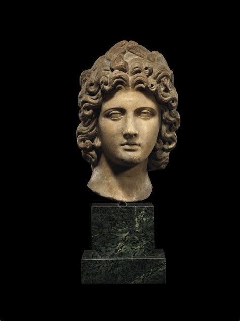 A Roman Marble Head Of A God Circa 2nd Century Ad Ancient Art